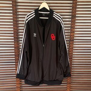 🎉NEW LISTING!🎉Adidas Black Track Jacket with Red OU Logo